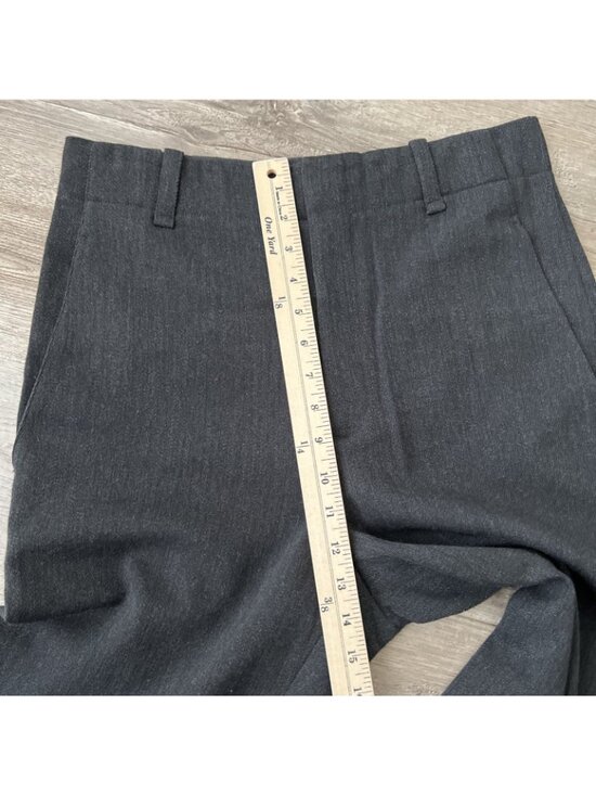 Vince High Waist Flannel Wool Trousers Cropped Length Dark Gray Womens 6 - Picture 9 of 14